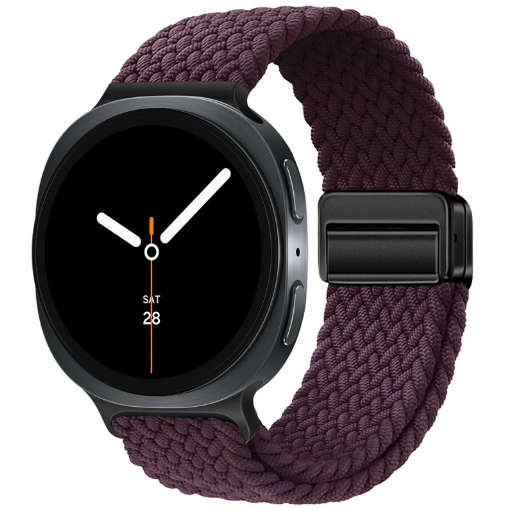Ремінець плетений нейлоновий з магнітною застібкою для Samsung Watch 22 мм (bordo)