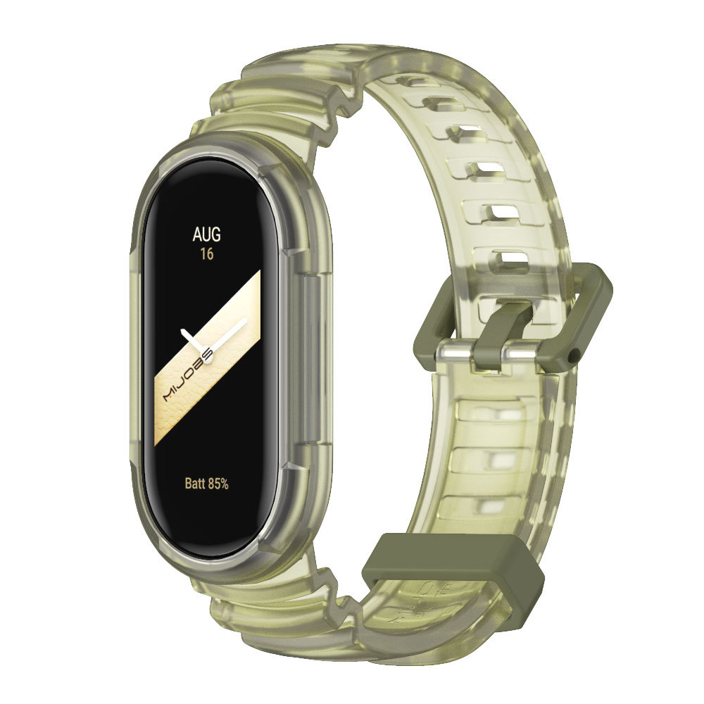 Ремінець силіконовий MIJOAS для Miband 8/9 (Прозоро-зелений)