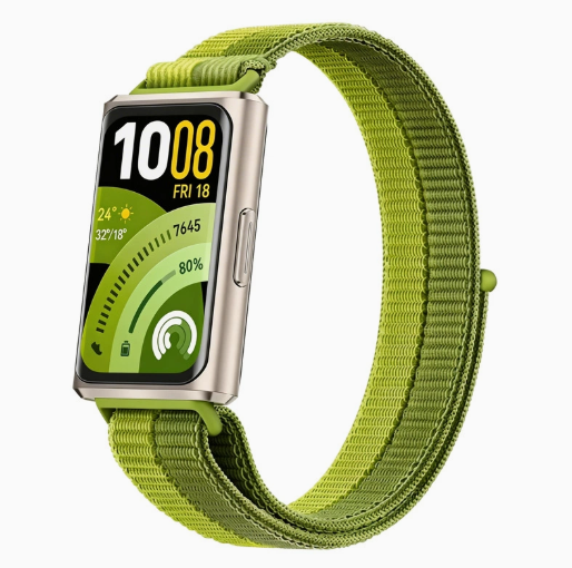 Петля-ремінець з нейлону для Huawei Band 11 / 11 Pro • М’який • Регульований • Липучка (green)