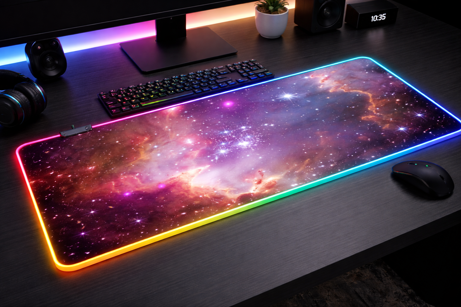 LED килимок для мишки Космос 80х30см. (05)