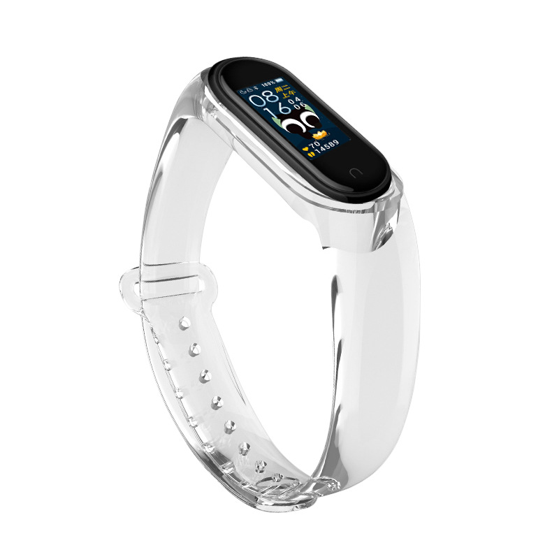 Силиконовый прозрачный ремешок для Xiaomi Mi Band, 5 | 6 | 7