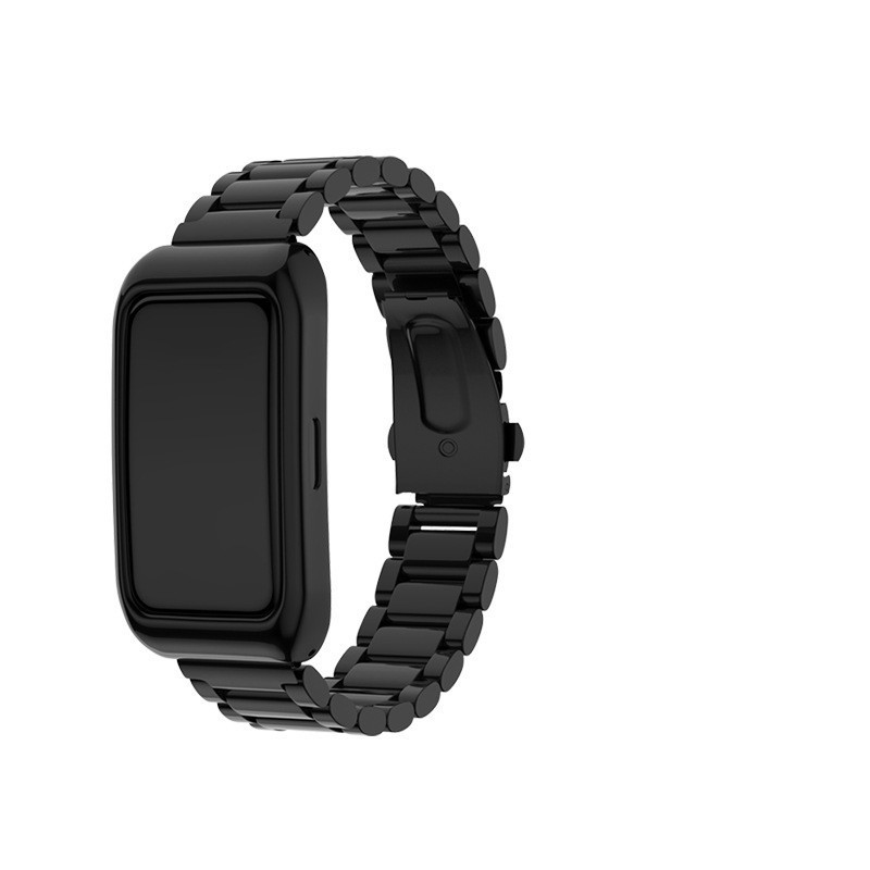 Ремешок металлический для Huawei Band 6 | Honor Band 6 | Honor Band 4 | Huawei Band 7, Черный
