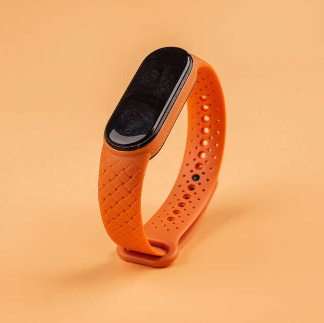 Силиконовый ремешок с имитацией плетения для Mi Band 3 | 4 (Колендула)