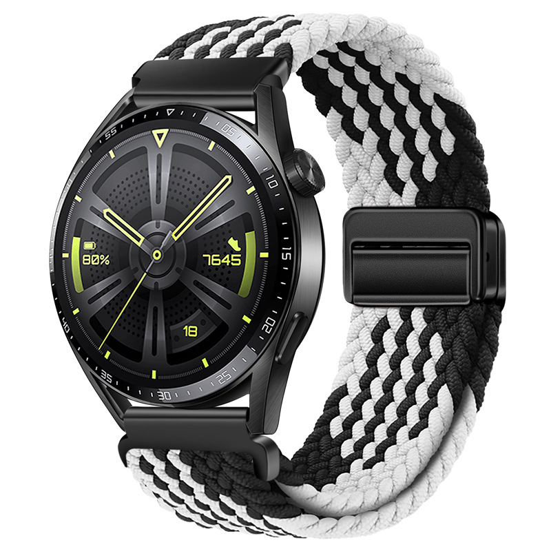 Ремінець тканинний на магнітному замку 20 мм. (Black/Gray)