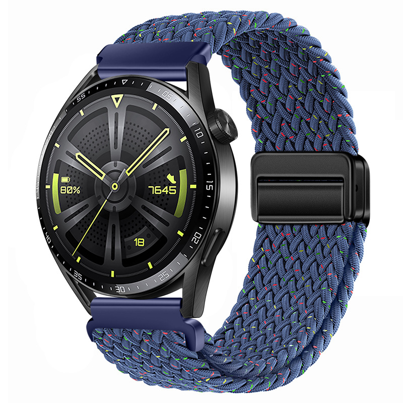 Ремінець тканинний на магнітному замку 22 мм (Синий / Navy Blue)