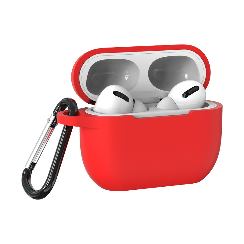 Силіконовий чохол для Apple AirPods PRO/PRO 2 з карабіном (Червоний)