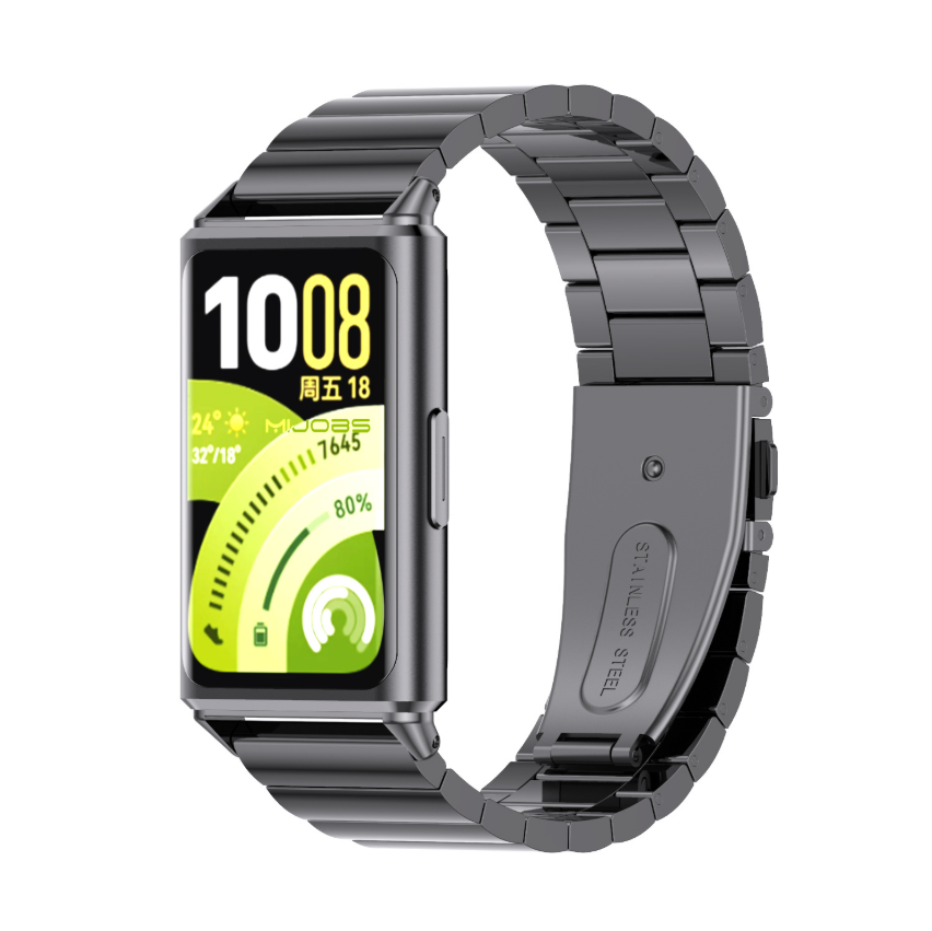 Металевий браслет Mijobs для Huawei Band 11 Pro з розкладною застібкою (black)