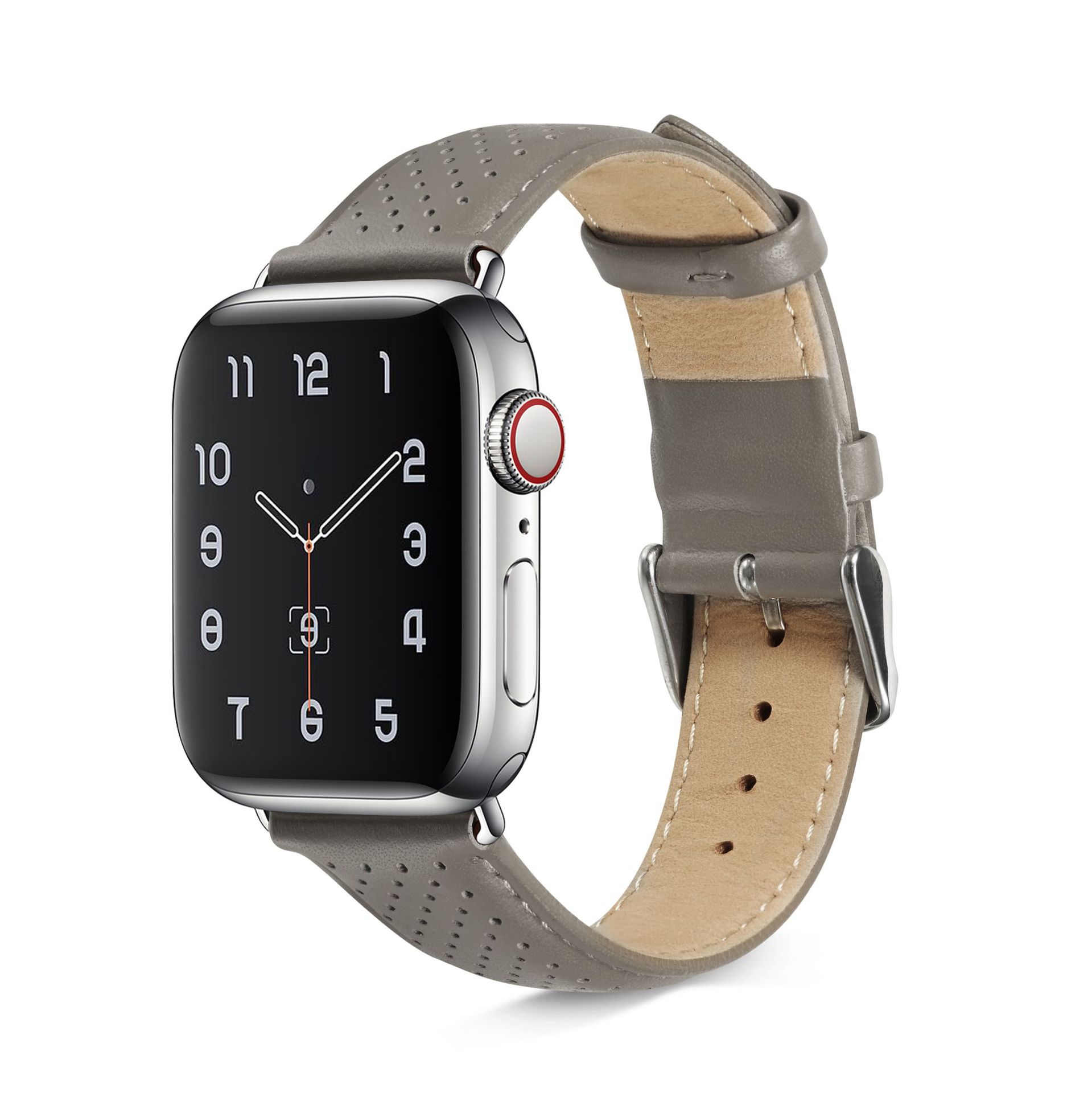 Шкіряний ремінець BlackPink Modern для Apple Watch 38/40mm, Чорний (Сірий)