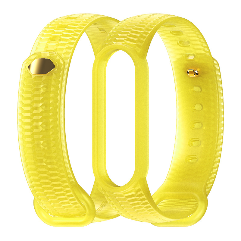 Ремінець силіконовий для MIband 4/5/6 MIJOAS, Червоний (Желтый / Canary Yellow)