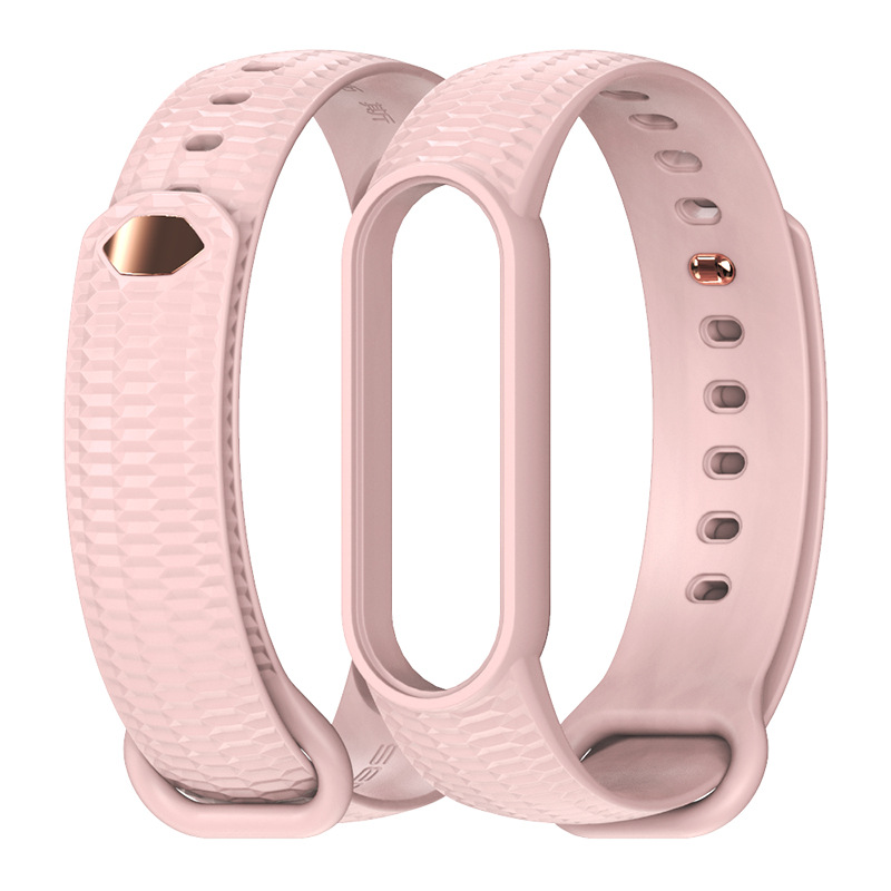 Ремінець силіконовий для MIband 4/5/6 MIJOAS, Червоний (Рожевий)