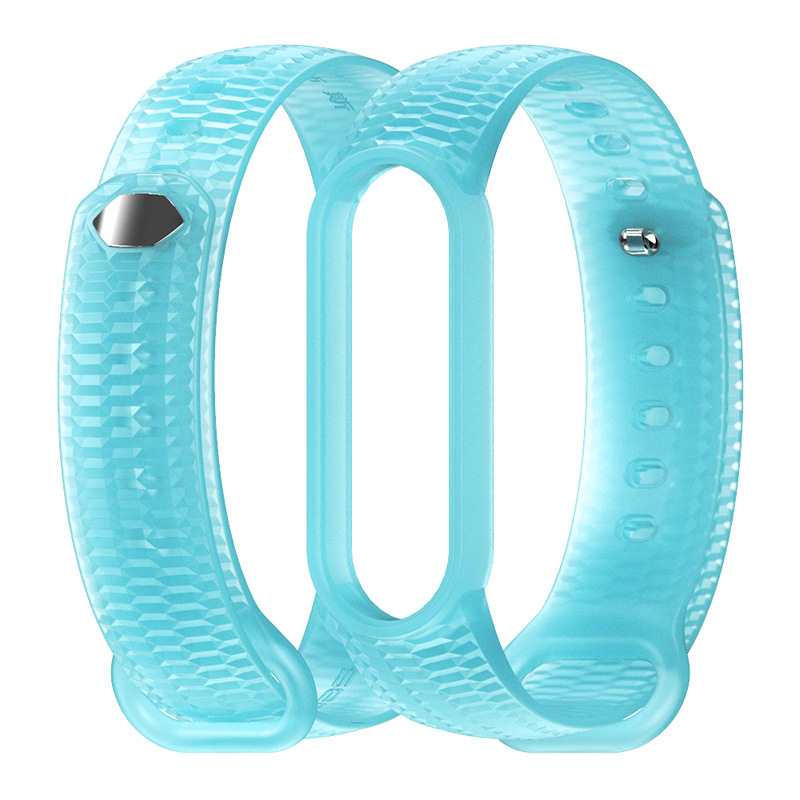 Ремінець силіконовий для MIband 4/5/6 MIJOAS, Червоний (Блактиний / Blue)