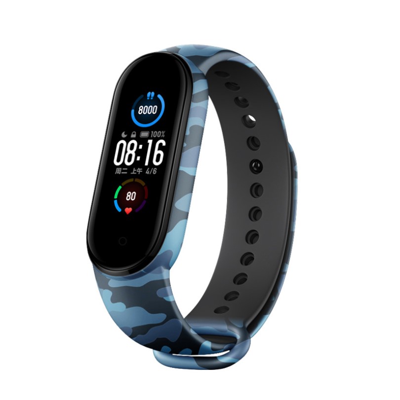 Ремінець BlackPink Силіконовий Хакі для Mi Band 3 | 4, Сірий (Синій)