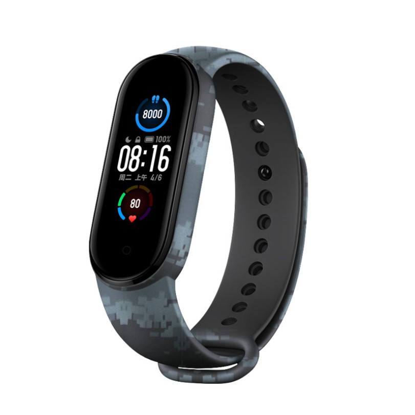 Ремінець BlackPink Силіконовий Хакі для Mi Band 3 | 4, Сірий (Сірий)