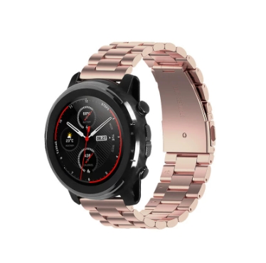 Ремінець металевий BlackPink 22mm для Xiaomi Amazfit Stratos | GTR 47 | Stratos 3 (Розовое Золото)