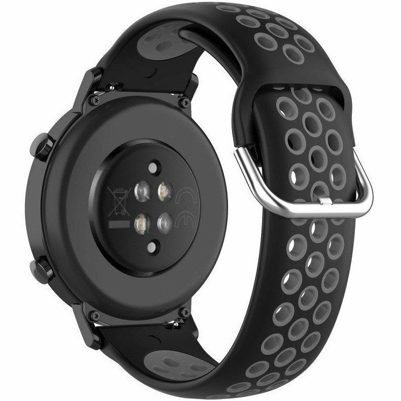 Ремінець Deexe Dual Color для годинника з шириною кріплення 20мм - Purple / Green (Black / Gray)