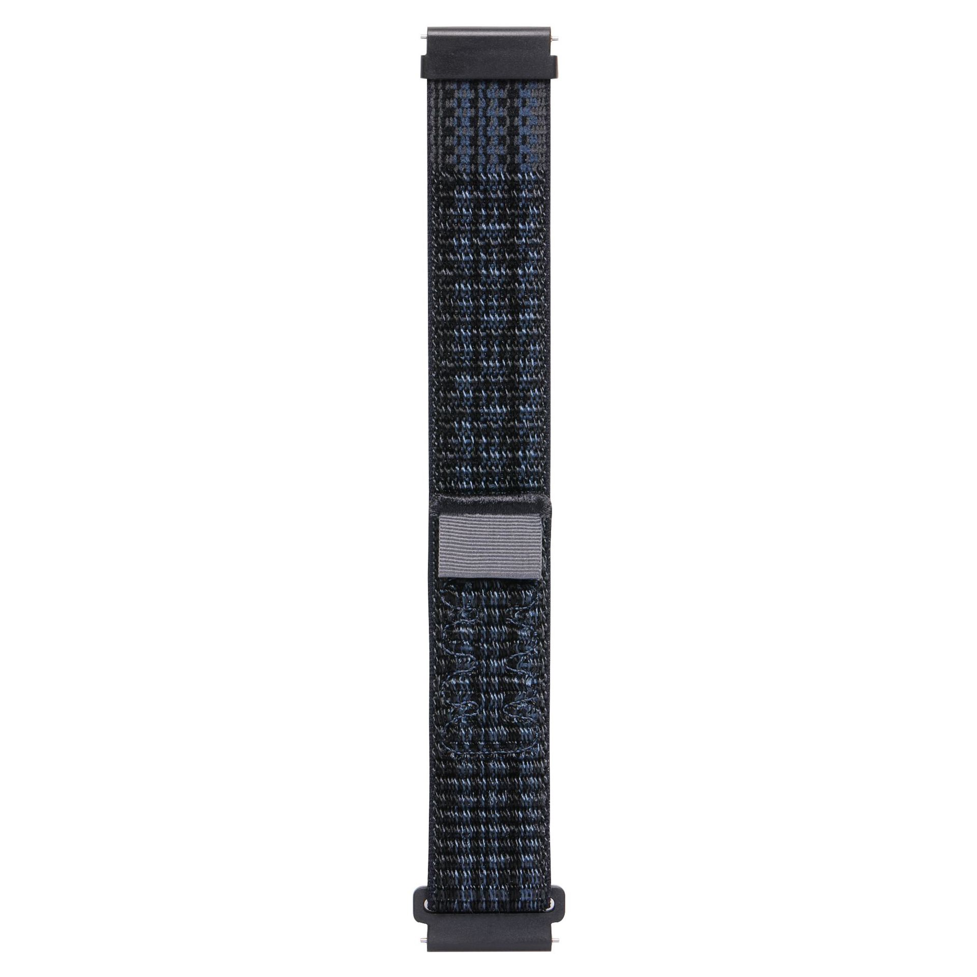 Ремінець Sport Loop для смарт годинників - 20 мм Silty (Black and Blue)