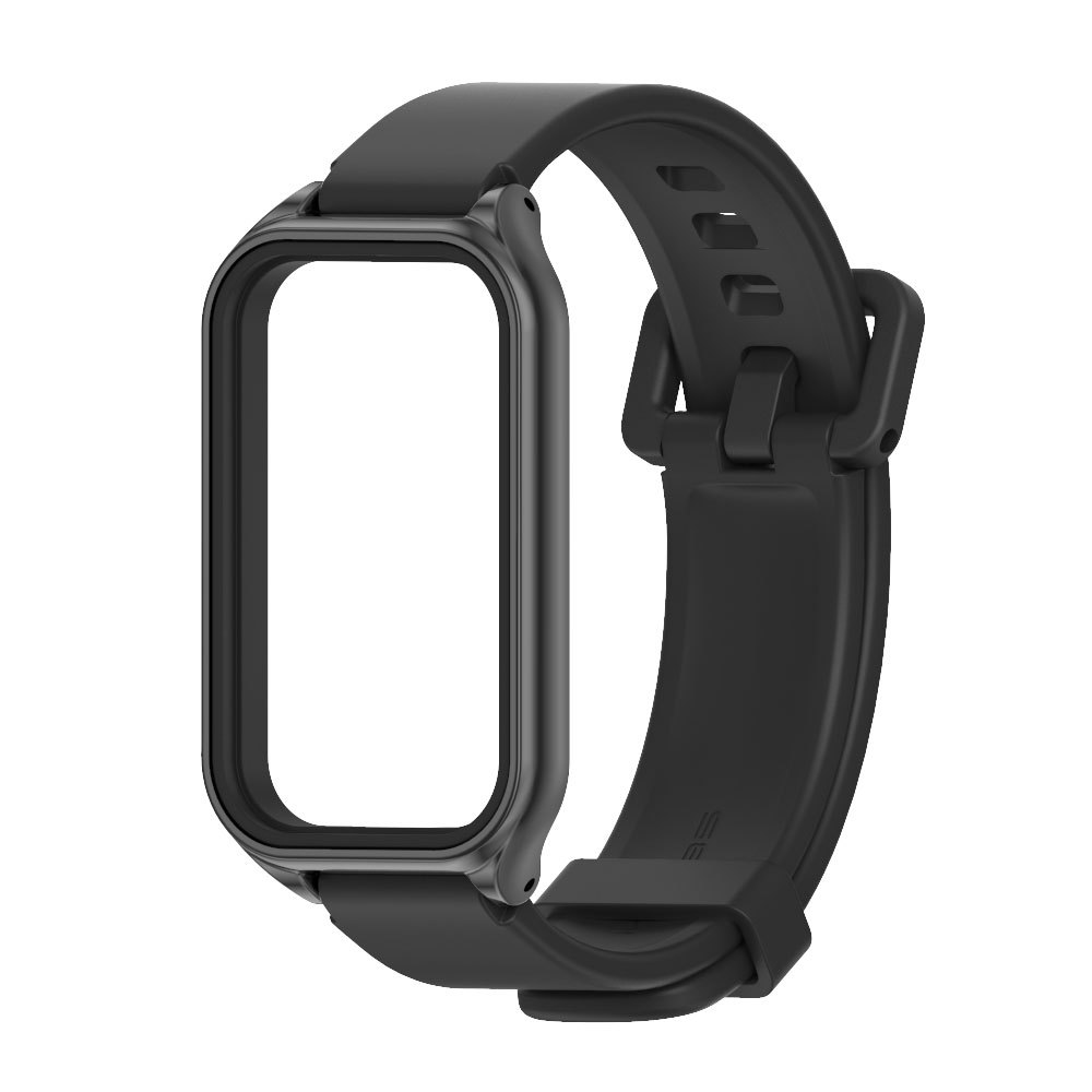 Силіконовий ремінець для Redmi Smart Band 3 / Mi Band 9 Active (Чорний)