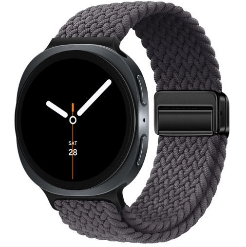 Ремінець плетений нейлоновий з магнітною застібкою для Samsung Watch 22 мм (space gray)
