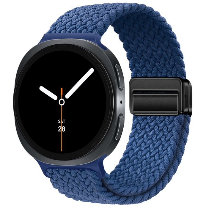Ремінець плетений нейлоновий з магнітною застібкою для Samsung Watch 22 мм (cold sea blue)