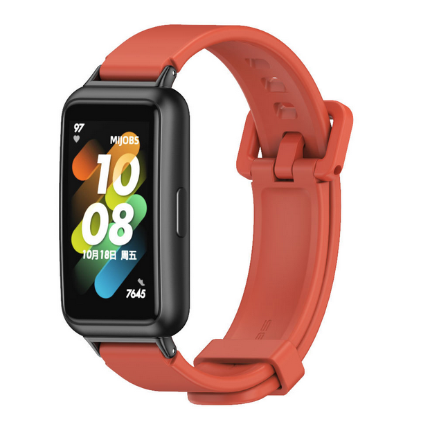 Силіконовий ремінець Mijobs для Huawei Band 10 / 9 / 8 — змінний браслет для фітнес-браслета (Red/Black)