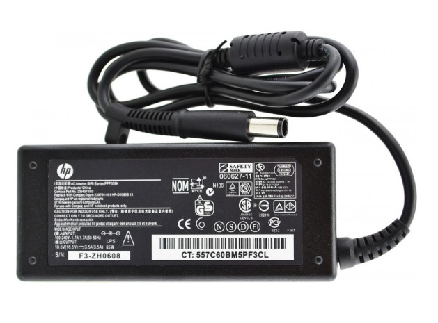 Блок Живлення для ноутбука HP (18.5V 3.5A 65W) 7.4x5.0 мм., Compaq Presario CQ70