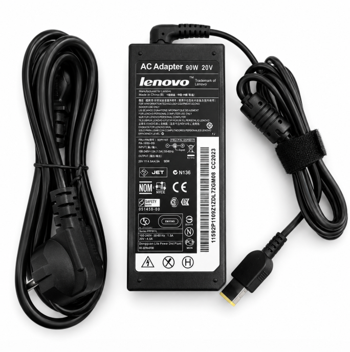 Блок живлення Lenovo 90W 20V 4.5A Slim Tip (прямокутний штекер) (блок + шнур)
