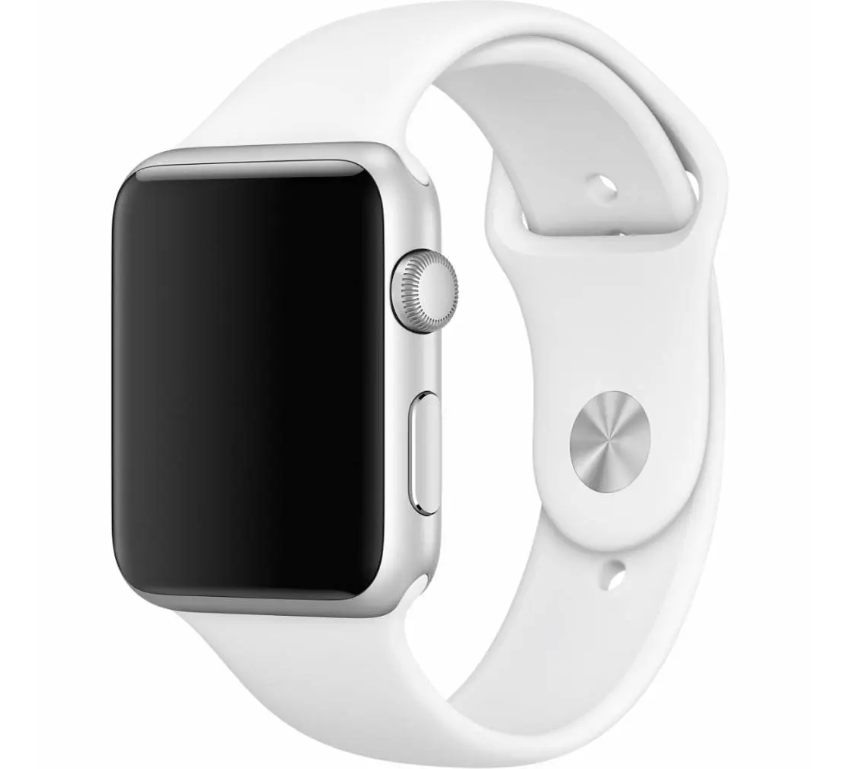 Ремінець силіконовий для Apple Watch 42 / 44 / 45 / 49 AAA+,  (Білий)