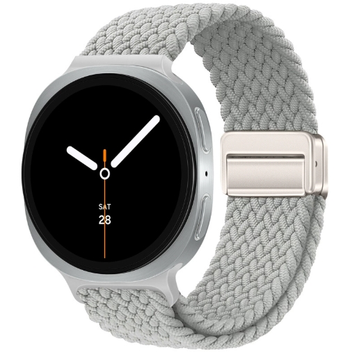 Ремінець плетений нейлоновий з магнітною застібкою для Samsung Watch 22 мм (pearl white)