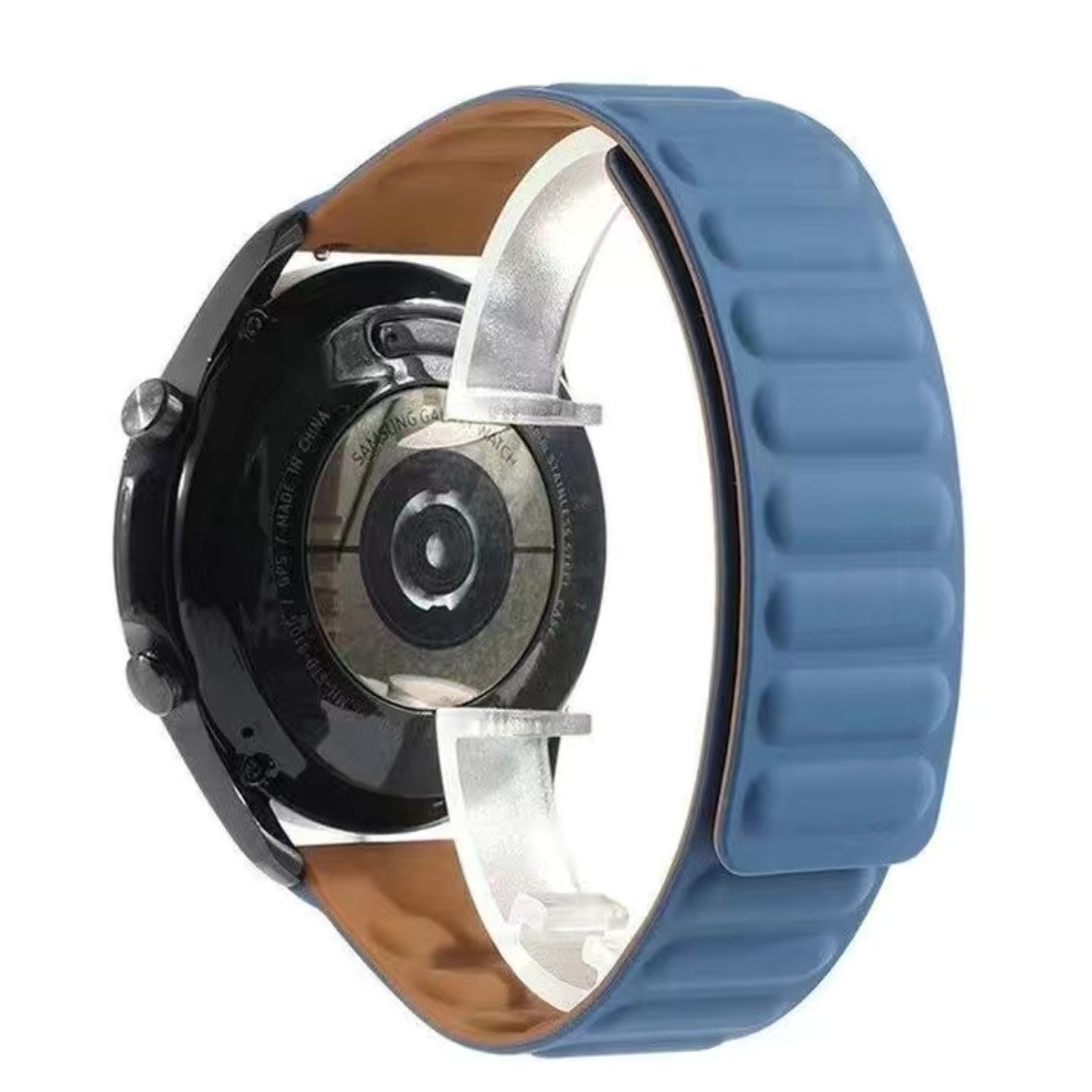 Ремінець силіконовий магнітний MagStrap 22 мм Amazfit GTR | Stratos 3,  (Синій)