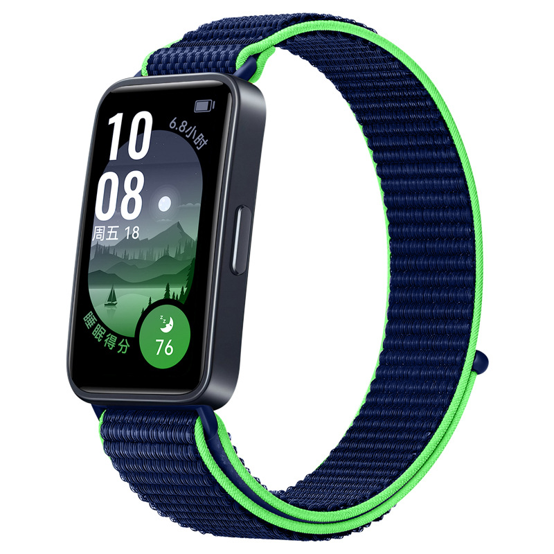 Нейлоновий ремінець для Huawei Band 8 / 9 з липучкою (Blue/Green)
