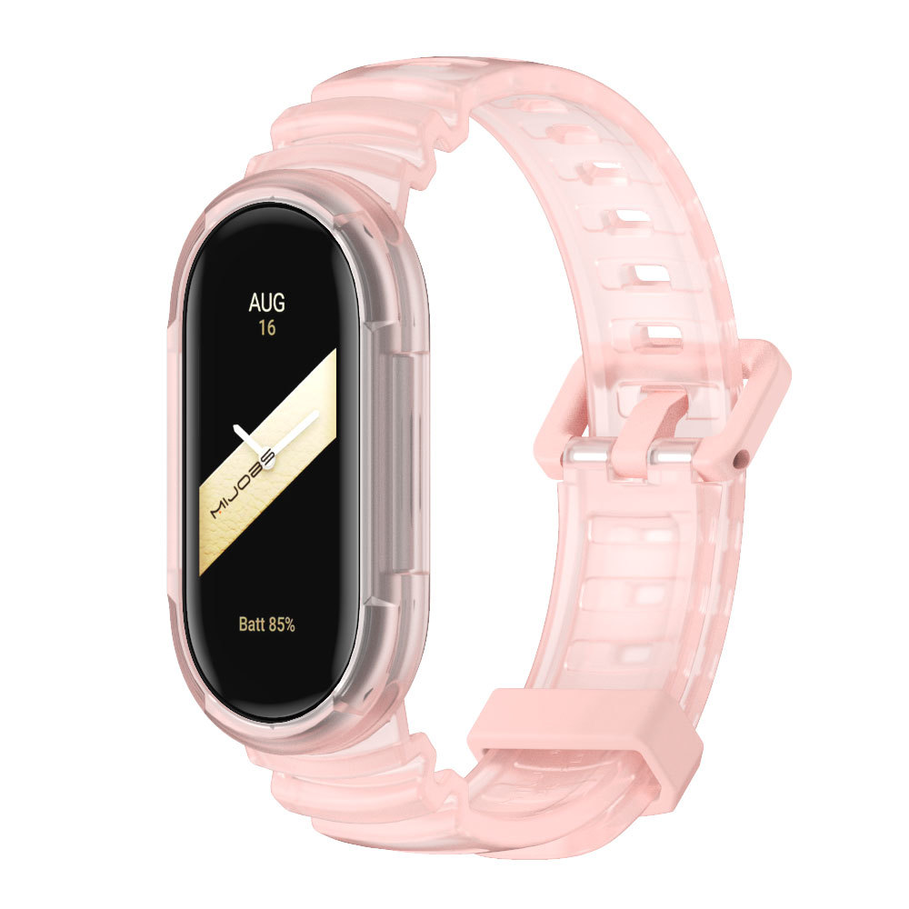 Ремінець силіконовий MIJOAS для Miband 8/9 (Прозоро-Рожевий)