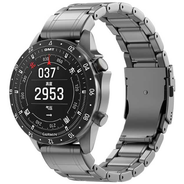 Металевий титановий ремінець 22 мм для Garmin MARQ / Fenix / Epix (Титан)