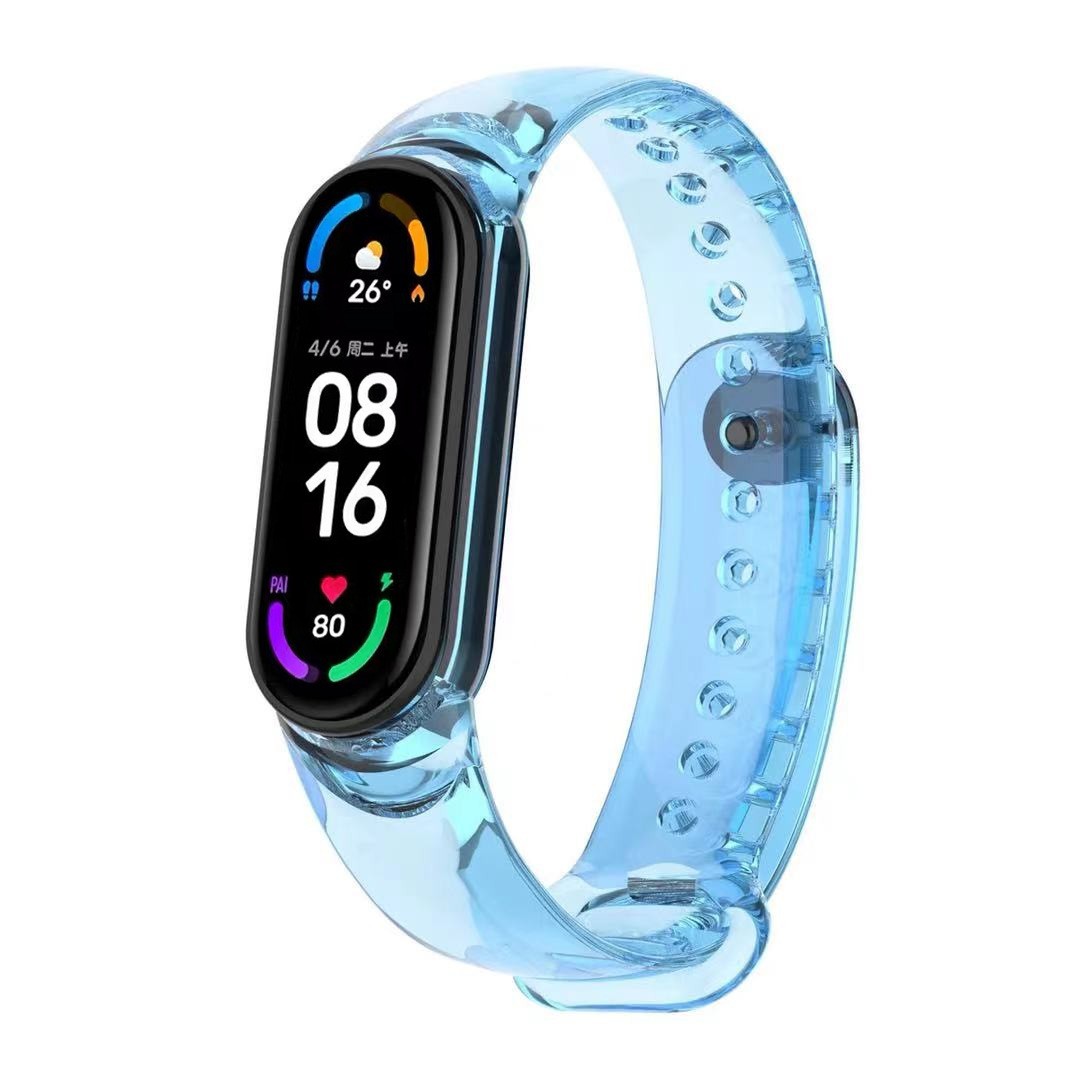 Силіконовий ремінець для браслета Xiaomi Mi Band 5/6/7 (Блакитний)