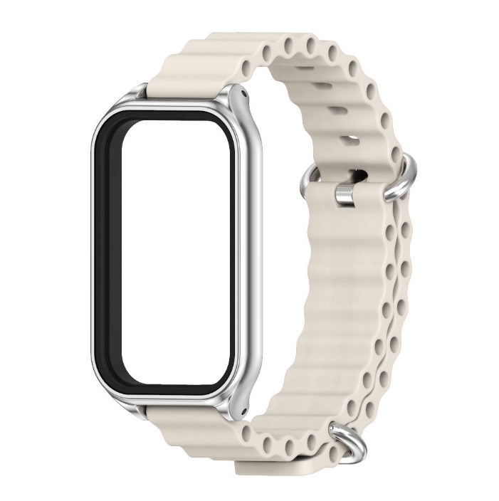 Ремінець Ocean силіконовий для Xiaomi Mi Smart Band 8 Active (Білий)