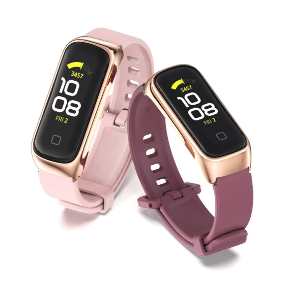 Силіконовий ремінець з захисною рамкою для Samsung Galaxy Fit 2 (зелений)
