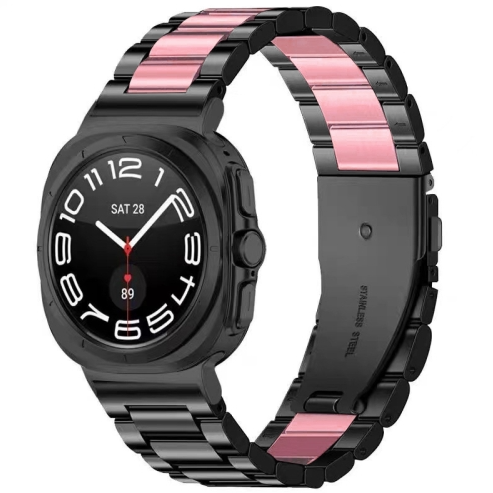 Металевий ремінець для Samsung Galaxy Watch Ultra / Watch 7 Ultra (Black/Pink)