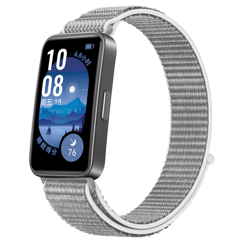 Нейлоновий ремінець для Huawei Band 8 / 9 з липучкою (Gray)