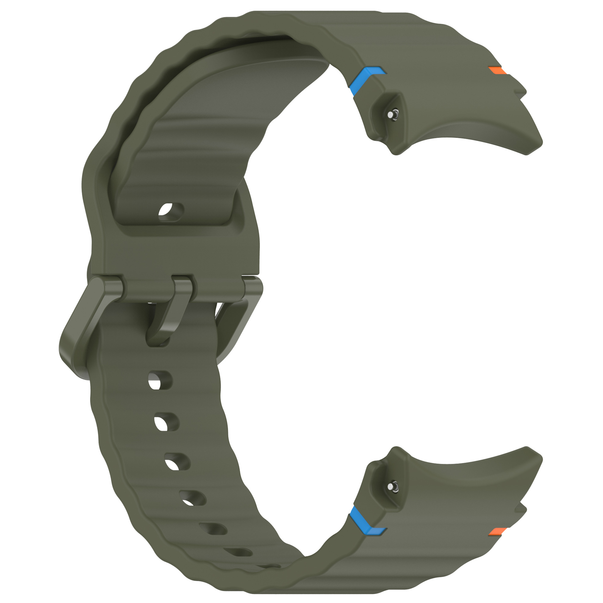 Силіконовий ремінець для Samsung Galaxy Watch 7/FE/6/5/4 (Хакі зелений)