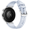 Силіконовий ремінець з крижаним візерунком для Huawei Watch GT5 (18 мм) із кнопковою системою кріпле (Блакитний)