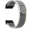 Нейлоновий ремінець QuickFit 22 мм для Garmin Fenix / Epix / Forerunner – спортивний текстильний  (сірий+зелений)