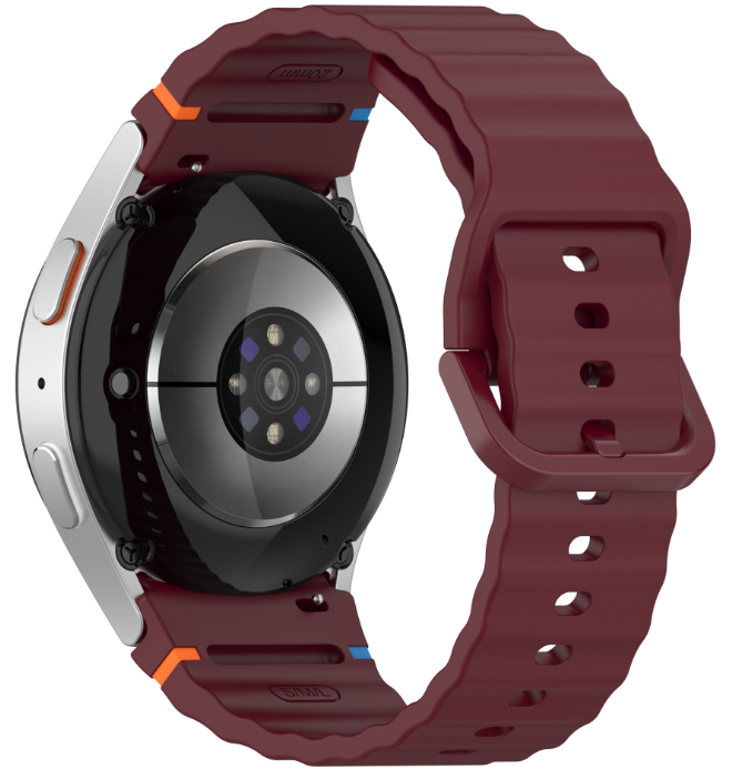 Силіконовий ремінець для Samsung Galaxy Watch 7/FE/6/5/4 (Бордовий)