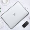 Пластикова накладка c силіконовим бампером для Macbook Air 13,6" M2 A2681 (Прозрачный + серый бампер)