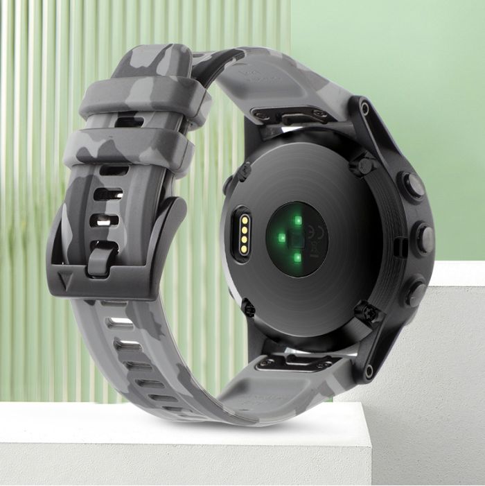 Силіконовий ремінець для Garmin Fenix 7X / 6X / 5X (22 мм) (Камуфляж сірий)
