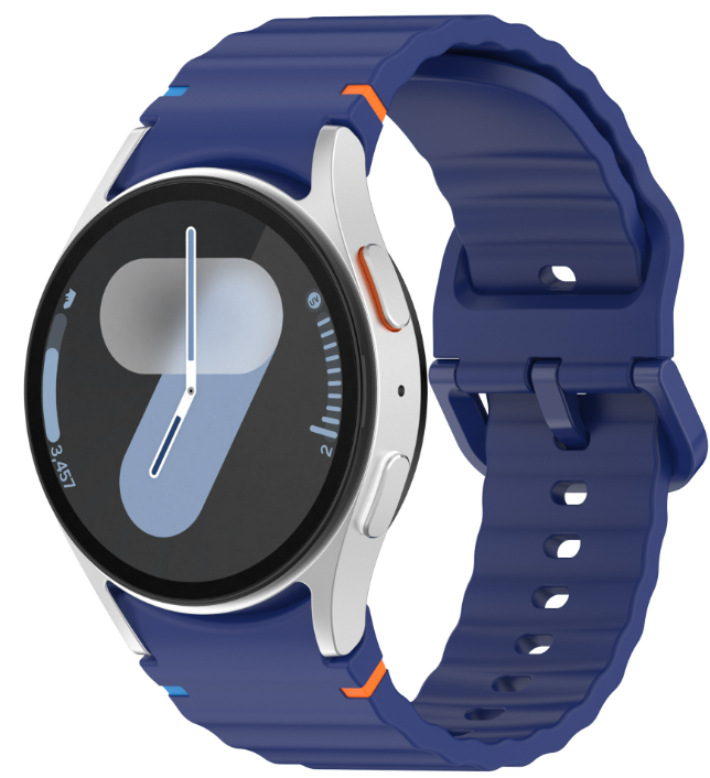 Силіконовий ремінець для Samsung Galaxy Watch 7/FE/6/5/4 (Темно-синій)