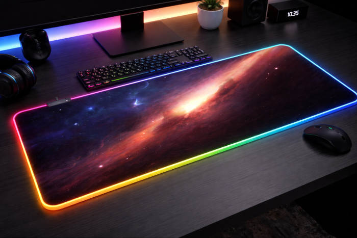LED килимок для мишки Космос 80х30см. (03)