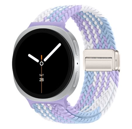 Ремінець плетений нейлоновий з магнітною застібкою для Samsung Watch 22 мм (violet)