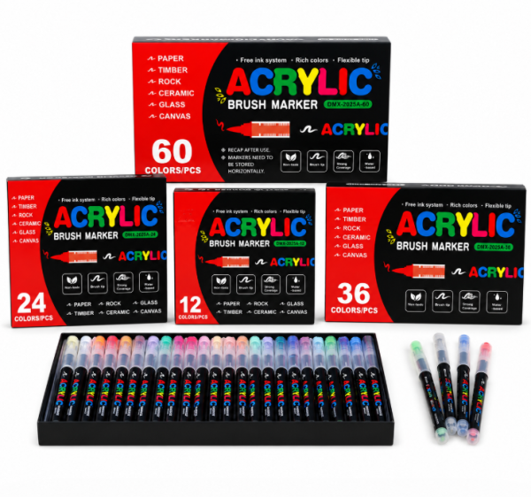 Набір акрилових маркерів GuangNa Acrylic Brush Marker GN.8101 (268 шт.)