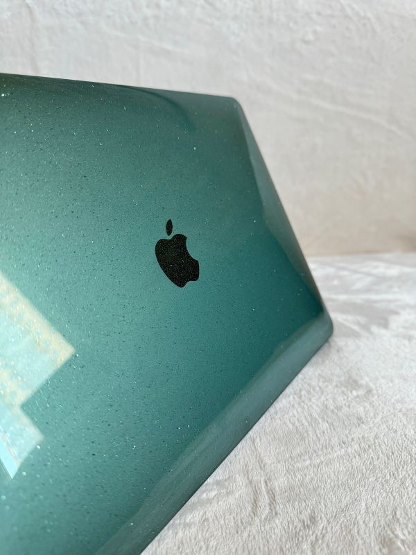 Чохол для MacBook Air 13" (2018 - 2020 | M1 | A1932 | A2337) з блискітками (Изумрудный)