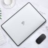 Пластикова накладка c силіконовим бампером для Macbook Air 13,6" M2 A2681 (Прозрачный + черный бампер)