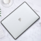 Пластикова накладка c силіконовим бампером для Macbook Air 13,6" M2 A2681 (Прозрачный + черный бампер)